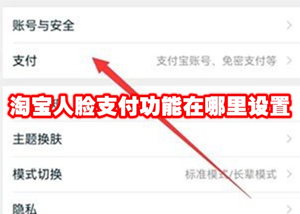 淘宝人脸支付功能在哪里设置