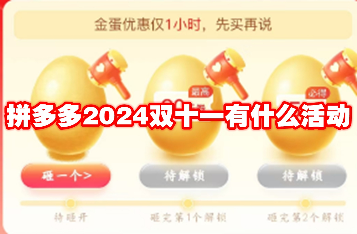 拼多多2024双十一有什么活动