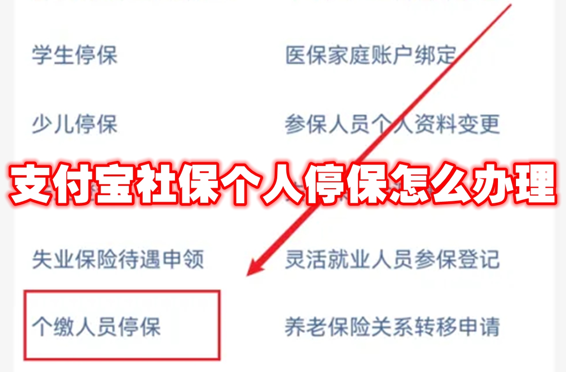 支付宝社保个人停保怎么办理