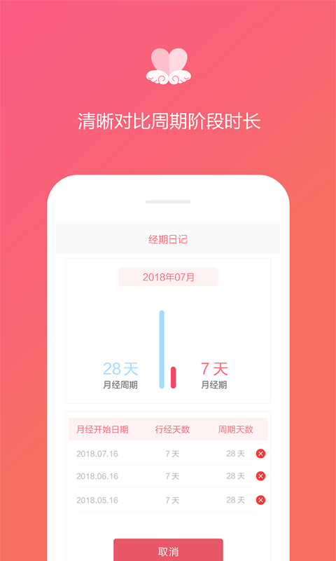 经期日记app软件截图