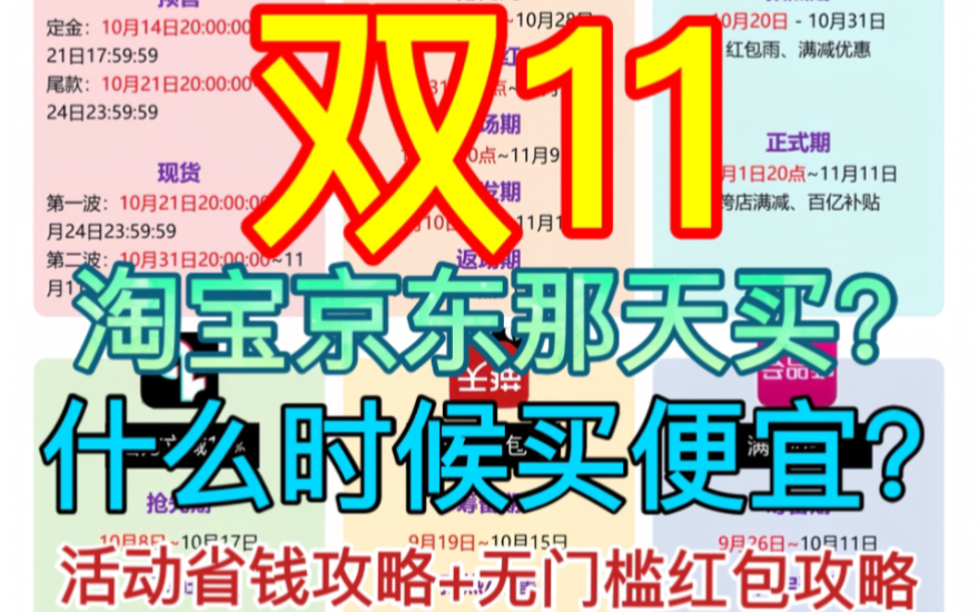 2024年双十一双11什么时候买便宜